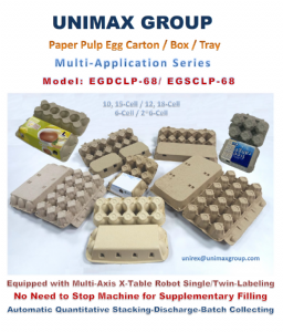 Paper Pulp Egg Carton/Box/Tray X-Table Robot Feed
